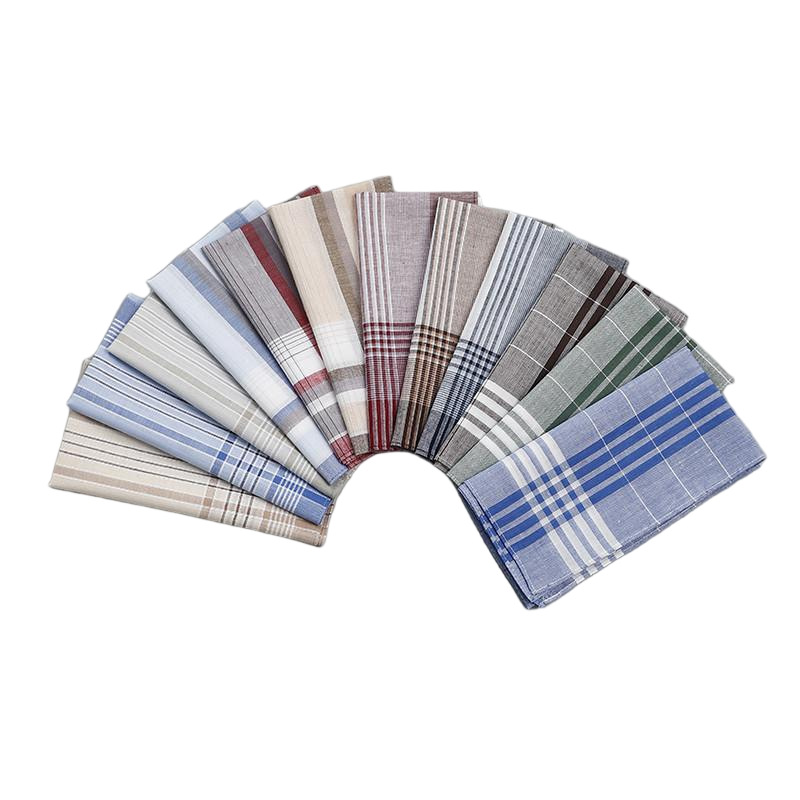 남성용 손수건 100% 면 체크무늬 손수건 - Handkerchief Cotton Men 리뷰 및 가격