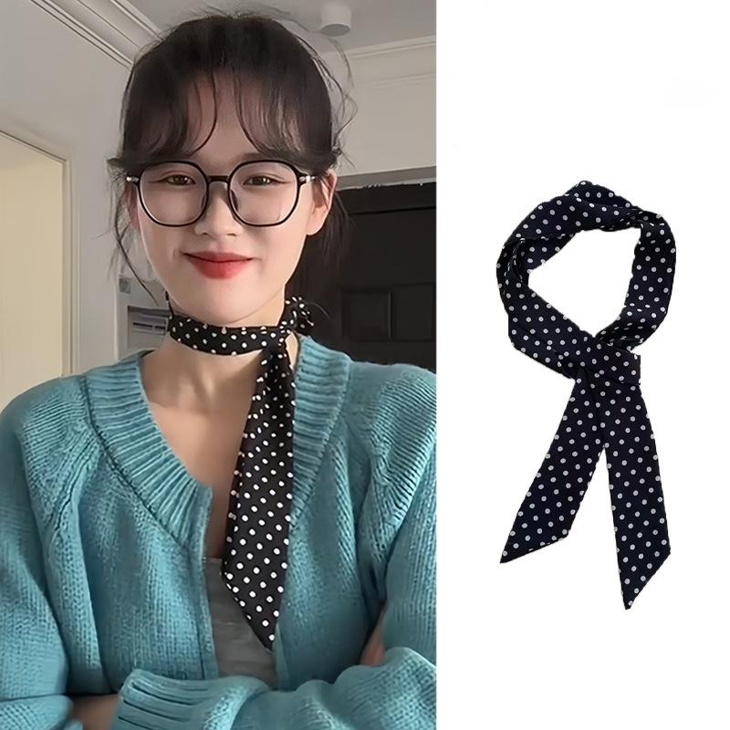 패션 폴카 도트 실크 스카프 다용도 헤어밴드 한국 스타 - Head Wrap Turban 리뷰 및 가격