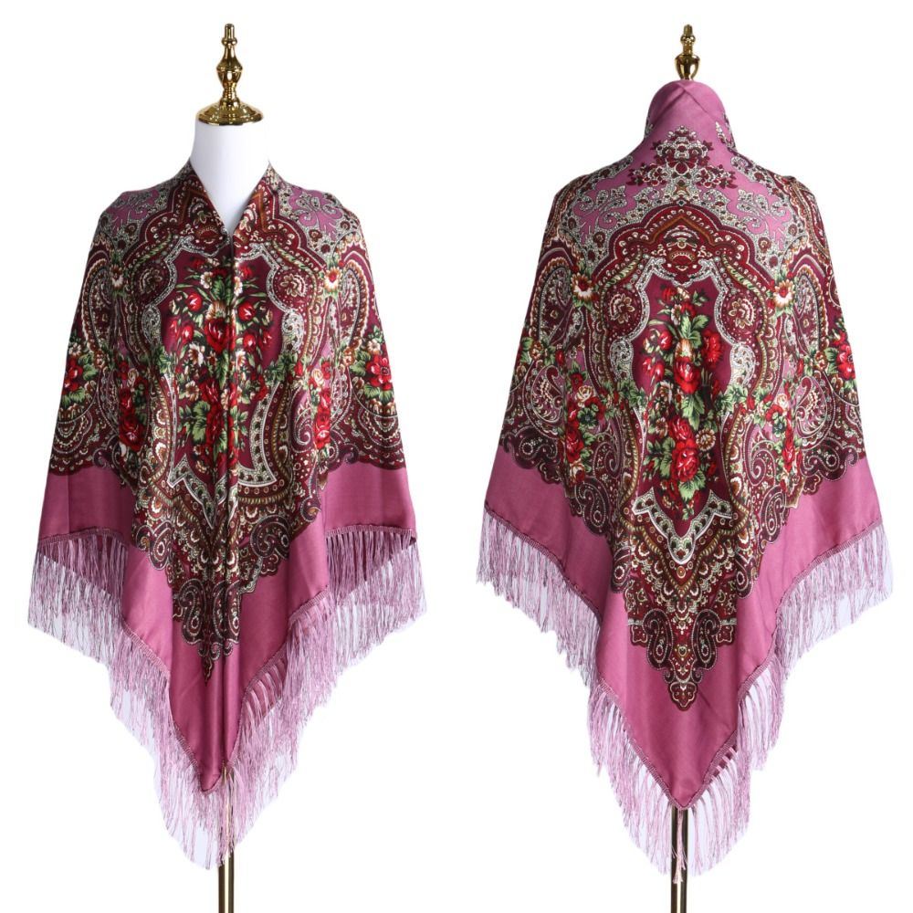빈티지 스타일 160x160cm 정사각형 스카프 플로럴 - Bandana Cotton 리뷰 및 가격