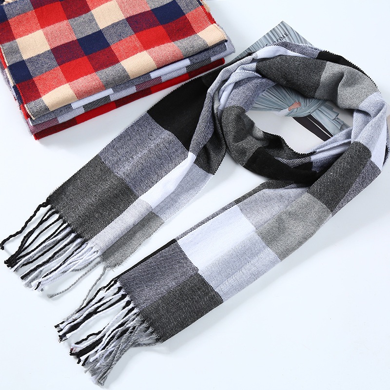 겨울 남성 스카프 격자 무늬 스트라이프 목도리 남성 캐 - Muffler Men Wool 리뷰 및 가격