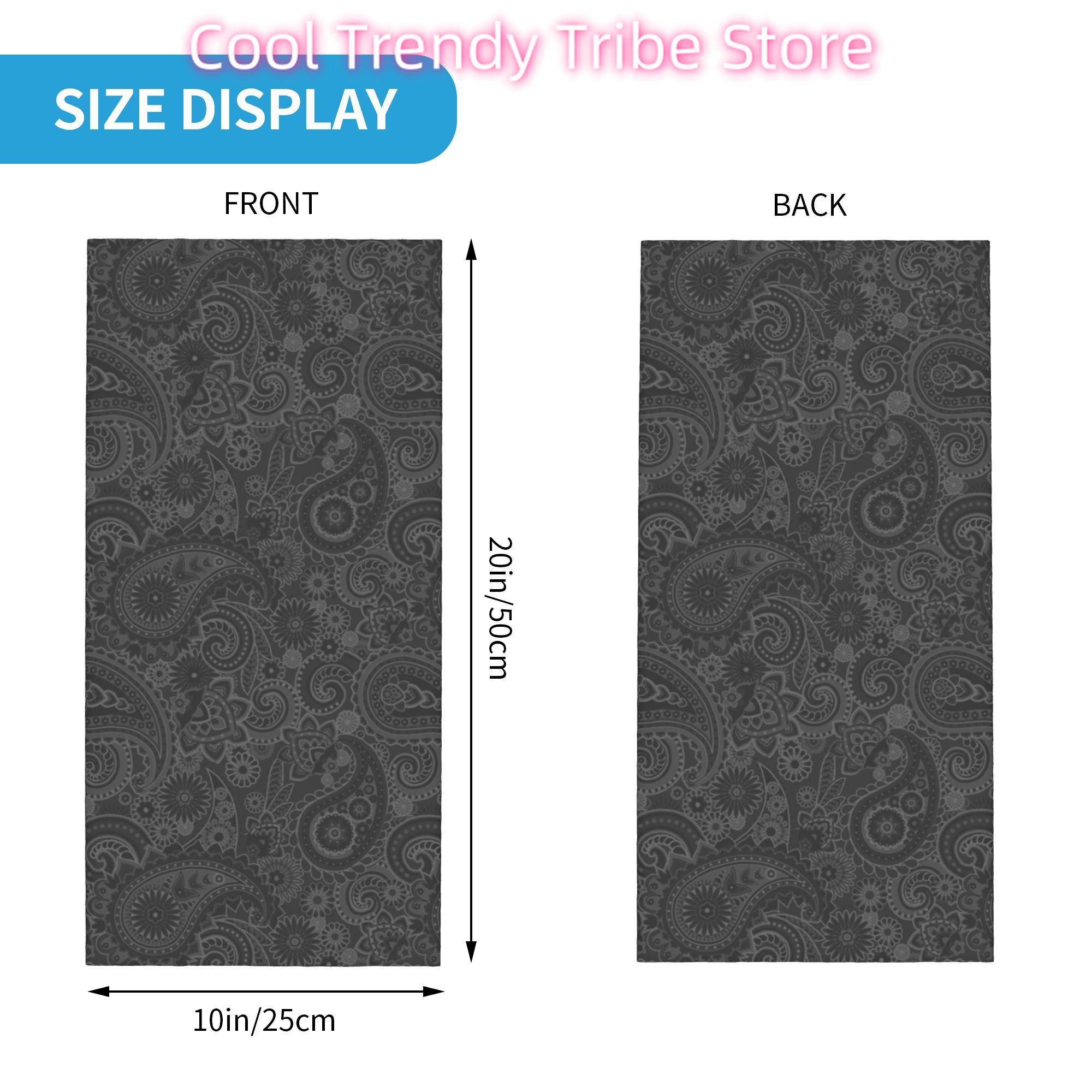 맞춤형 페이즐리 치카노 반다나 겨울 헤드밴드 넥 워머  - Neck Warmer Tube 리뷰 및 가격