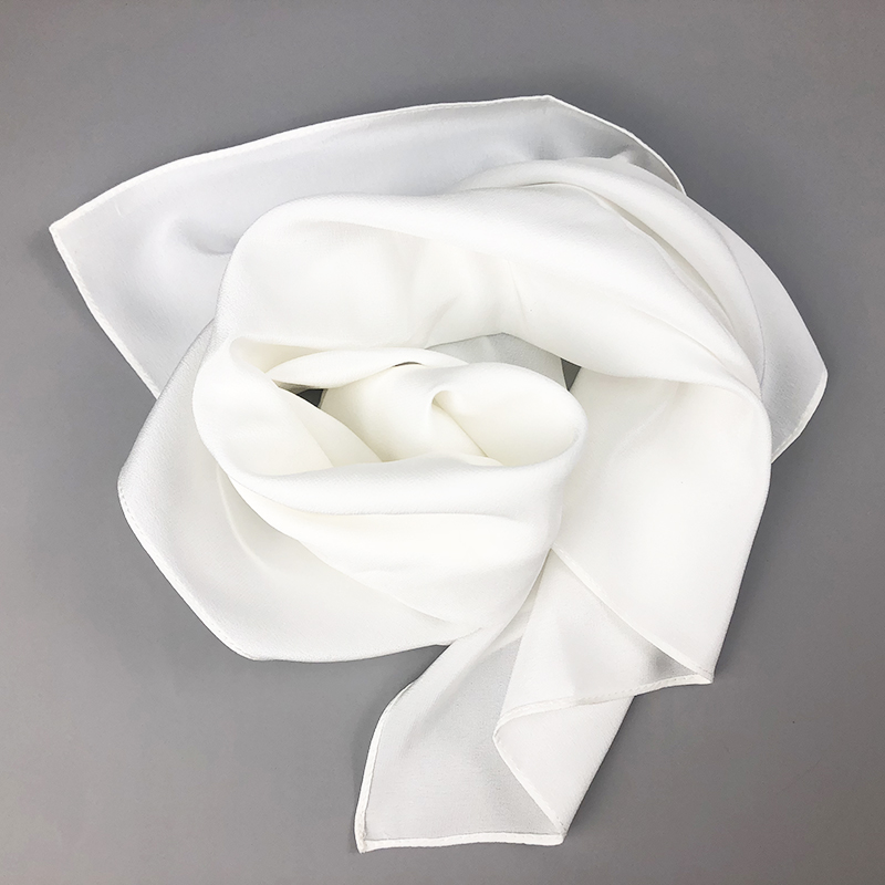 여성용 실크 스카프 스퀘어 넥 숄, 레이디 화이트 솔리 - Ascot Neck Scarf 리뷰 및 가격