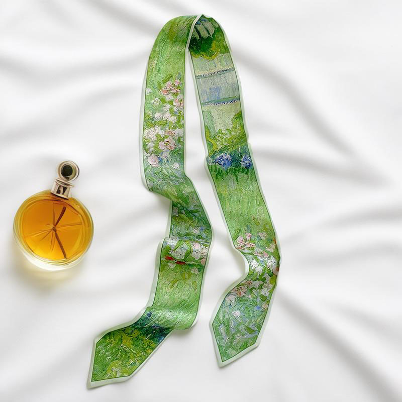 프린트 롱 헤어밴드 스키니 네커치프 여성 헤어 스카프  - Face Scarf Mask 리뷰 및 가격