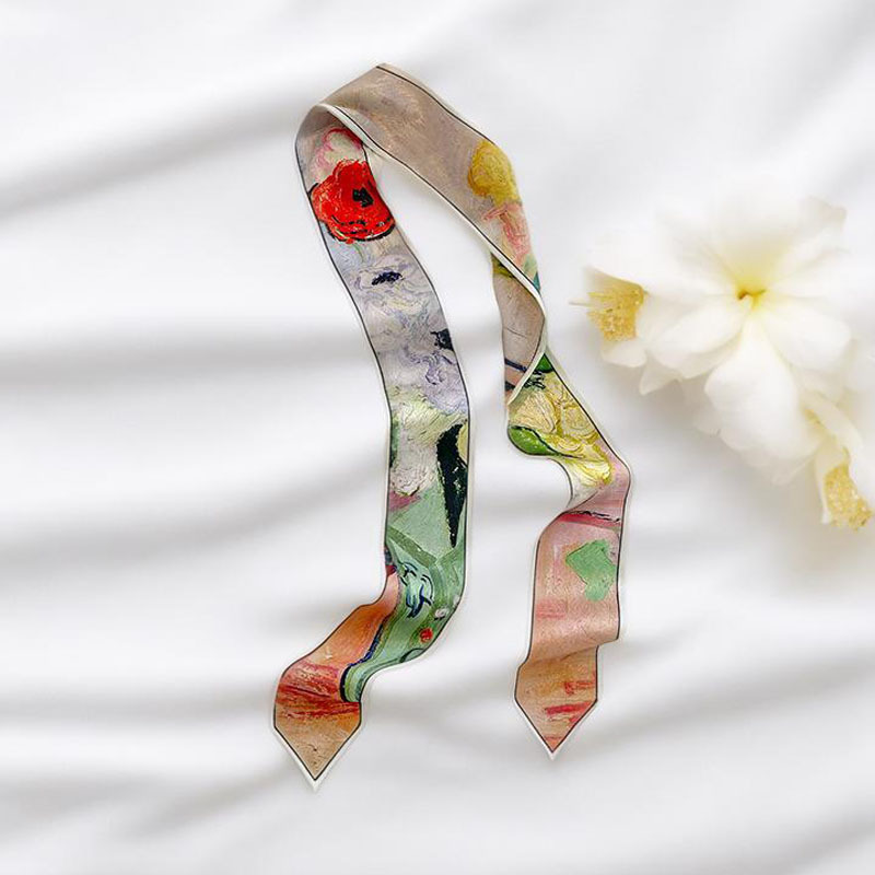 프린트 롱 헤어밴드 스키니 네커치프 여성 헤어 스카프  - Face Scarf Mask 리뷰 및 가격
