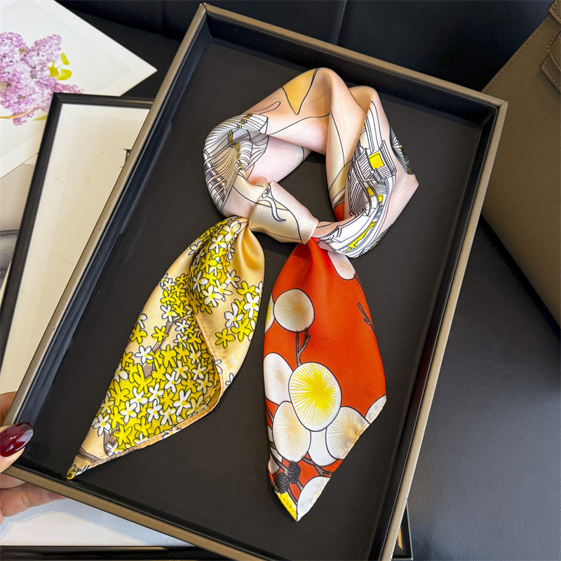 뜨거운 공기 풍선 프린트 스퀘어 실크 스카프 여성용 패 - Scarf Silk Square 리뷰 및 가격