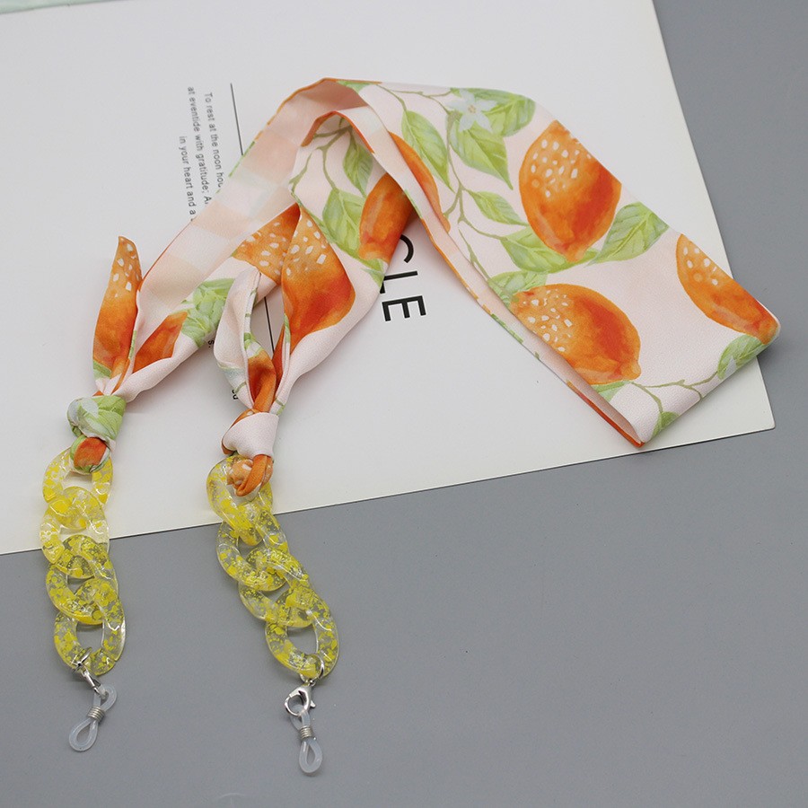 보헤미아 인쇄 실크 스카프 안경 체인 아크릴 선글라스  - Silk Neck Scarf 리뷰 및 가격