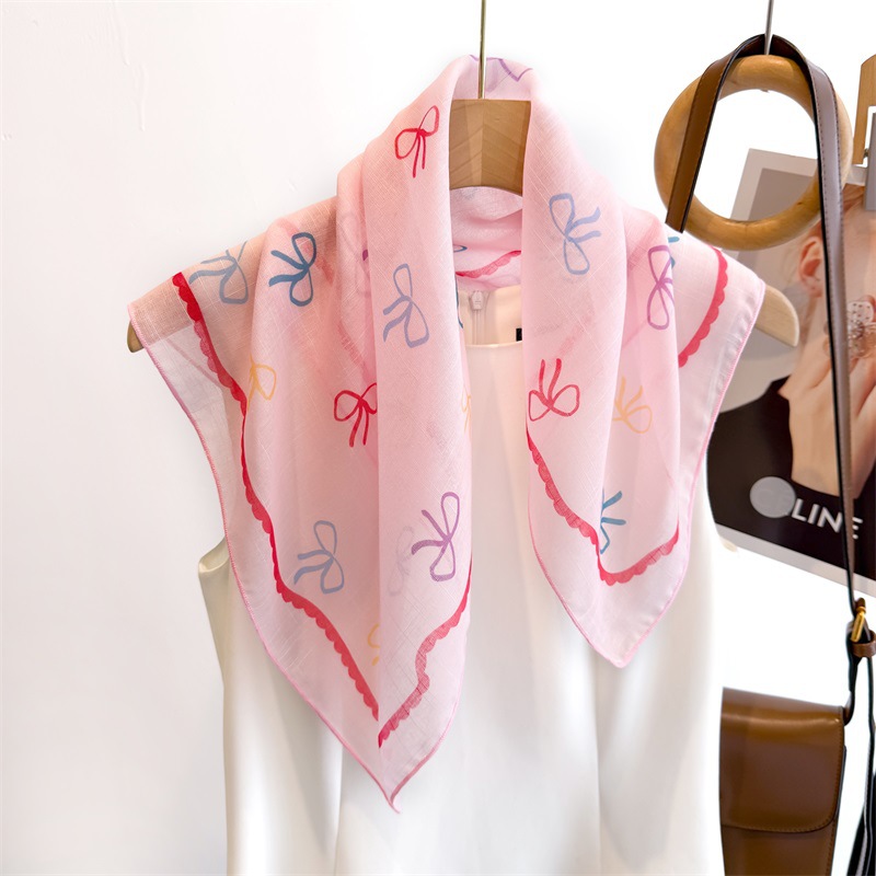 50cm 면 린넨 스퀘어 스카프 - 여성용 달콤하고 귀 - Bandana Cotton 리뷰 및 가격