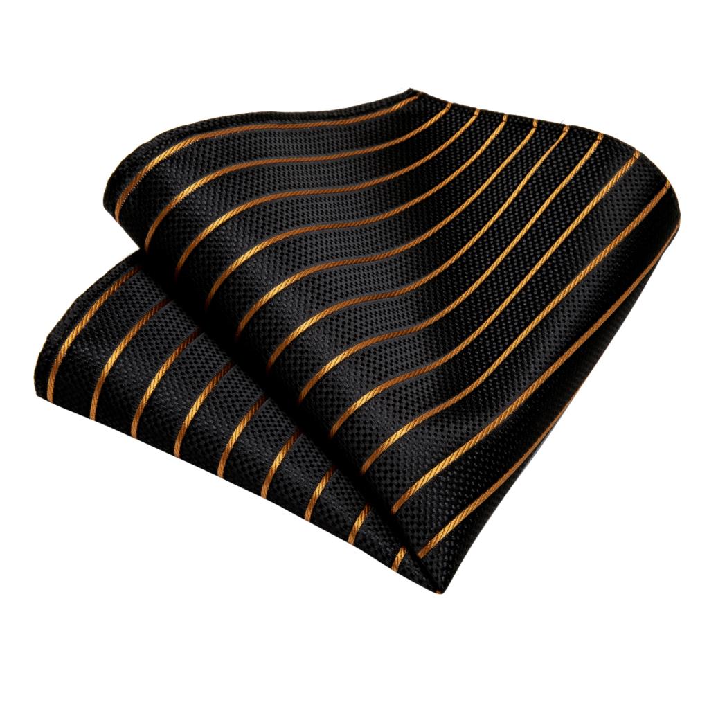 DiBanGu 디자이너 남성 웨딩 넥타이 골드 블랙 스 - Silk Tie Striped 리뷰 및 가격