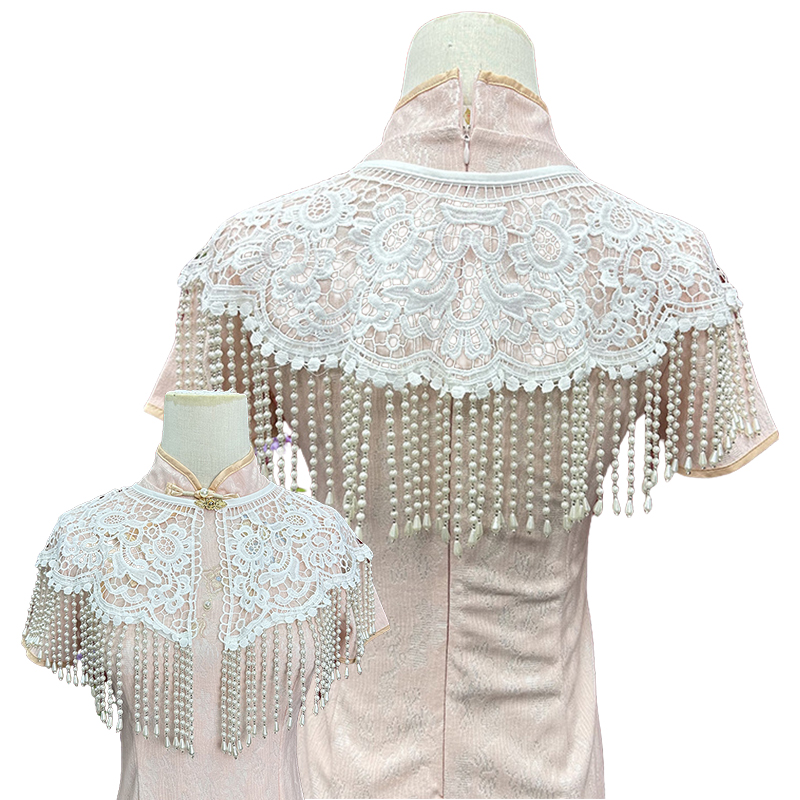 빈티지 진주 태슬 숄 고대 스타일 클라우드 숄더 한푸  - Stole Wedding Shawl 리뷰 및 가격