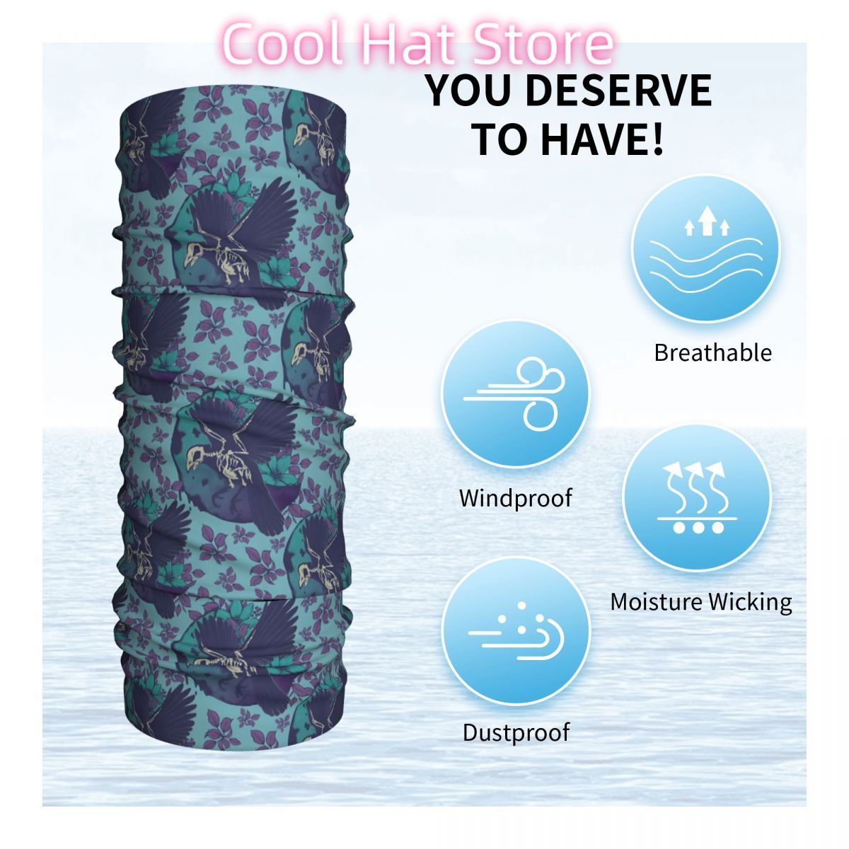 라벤 스켈레톤 앤 문 헤드밴드 넥 워머 남성용 스키 러 - Neck Warmer Tube 리뷰 및 가격