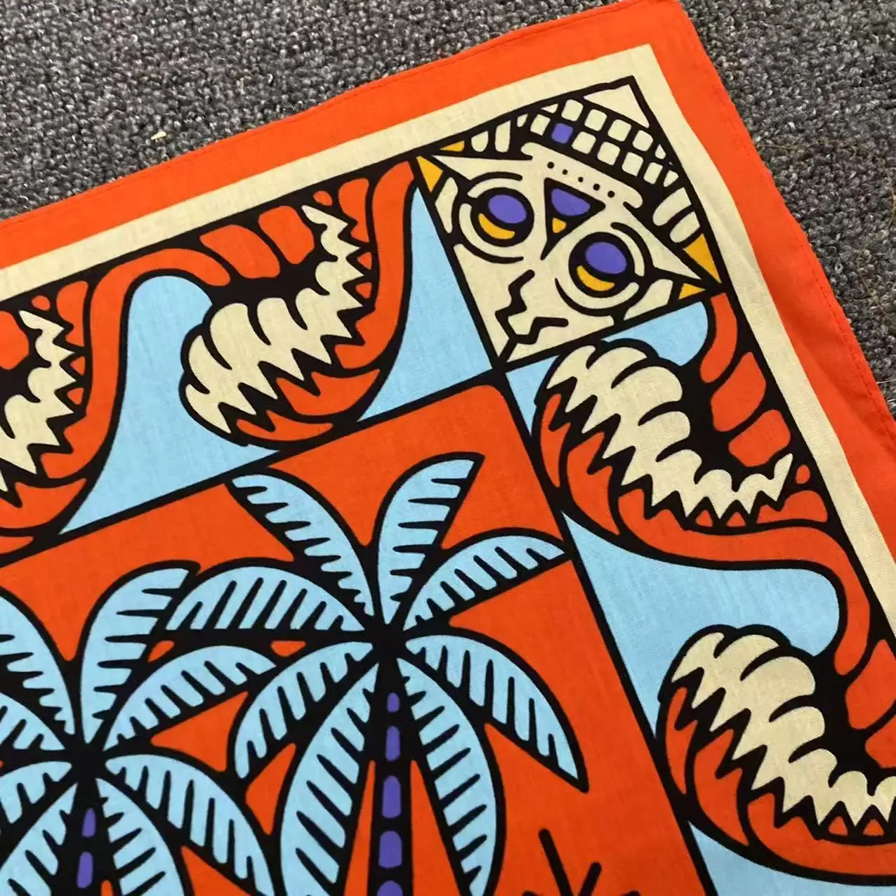 디지털 프린트 레트로 반다나 힙합 스트리트 댄스 스포츠 - Face Scarf Mask 리뷰 및 가격