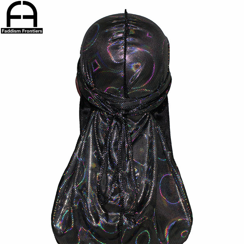 새로운 남자의 화려한 반짝 이는 실키 Durags 터번 - Bandana Doo Rag 리뷰 및 가격