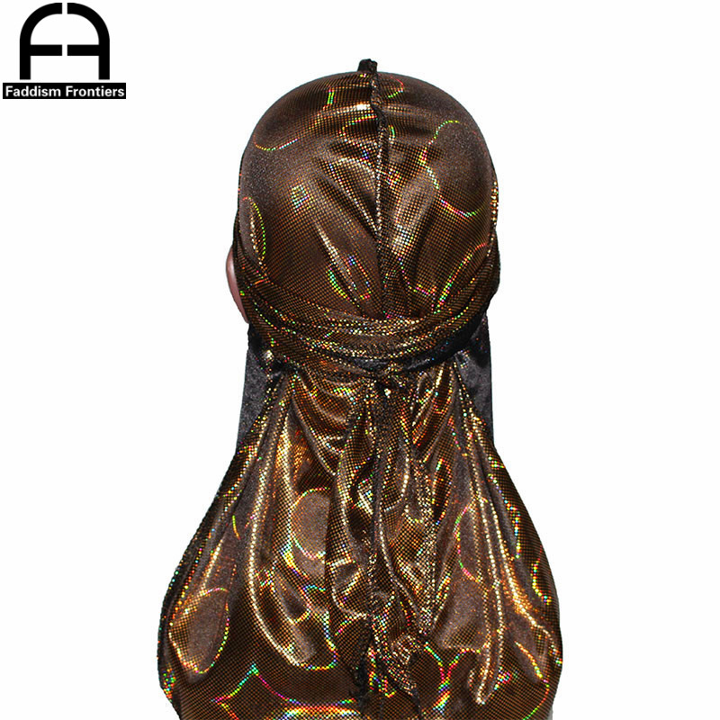 새로운 남자의 화려한 반짝 이는 실키 Durags 터번 - Bandana Doo Rag 리뷰 및 가격