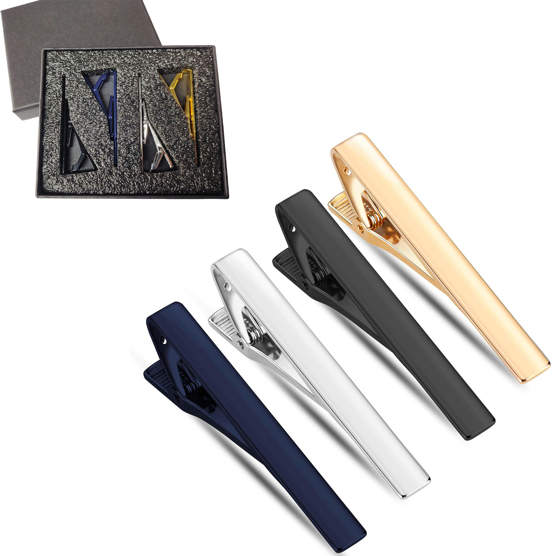 메탈 넥타이 클립 1/4/6개 세트 남성용 비즈니스 웨 - Tie Bar Set Gift 리뷰 및 가격