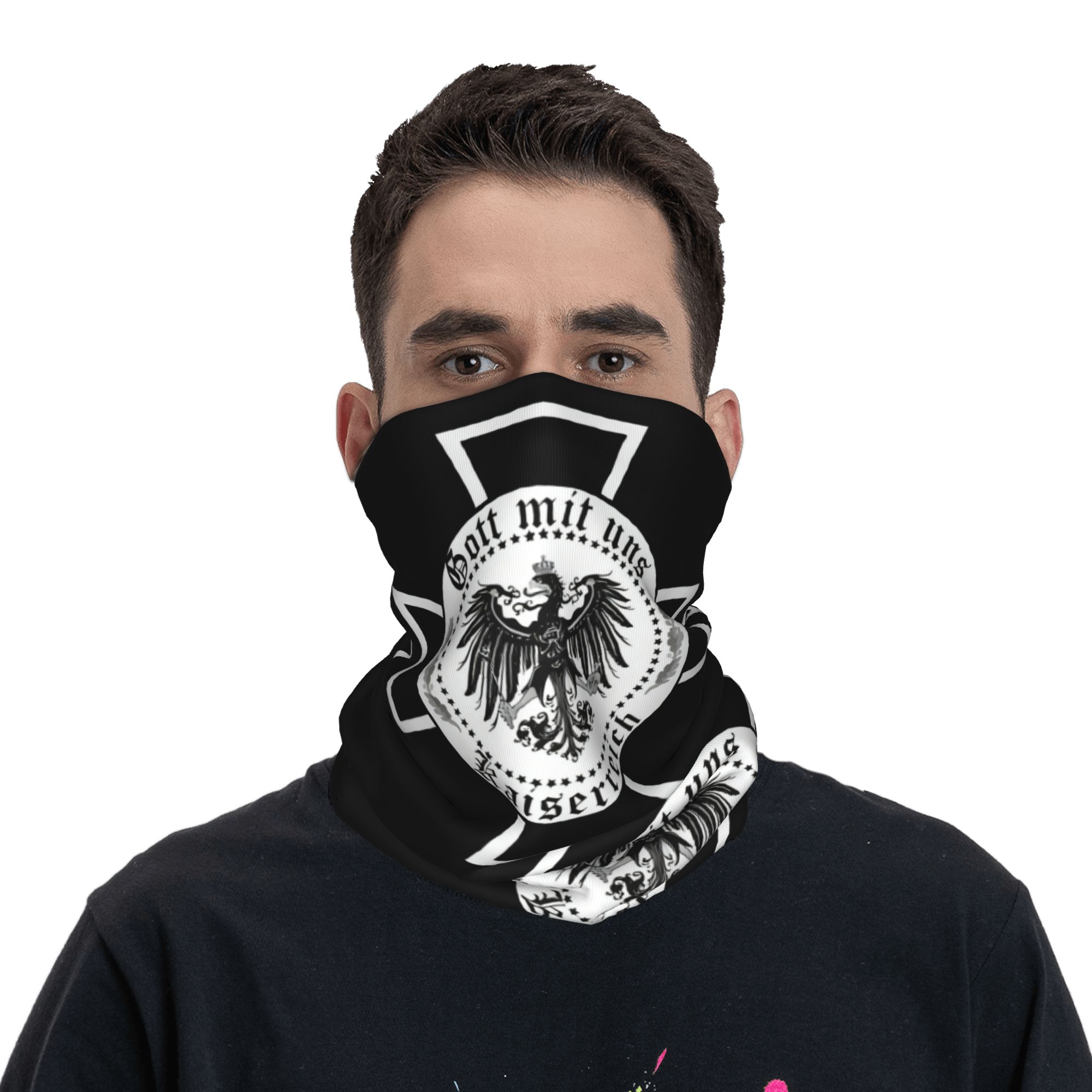 맞춤형 독일 제국 독수리 십자 로고 겨울 헤드밴드 넥  - Neck Warmer Tube 리뷰 및 가격