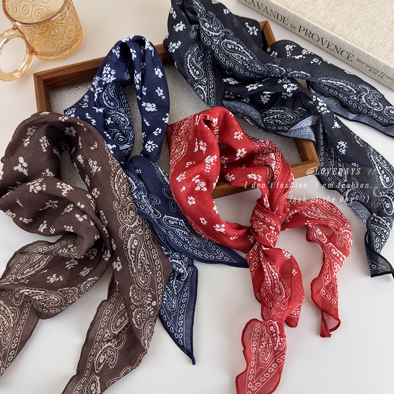 빈티지 레드 다이아몬드 실크 스카프 여성 헤어 랩 반다 - Ascot Neck Scarf 리뷰 및 가격