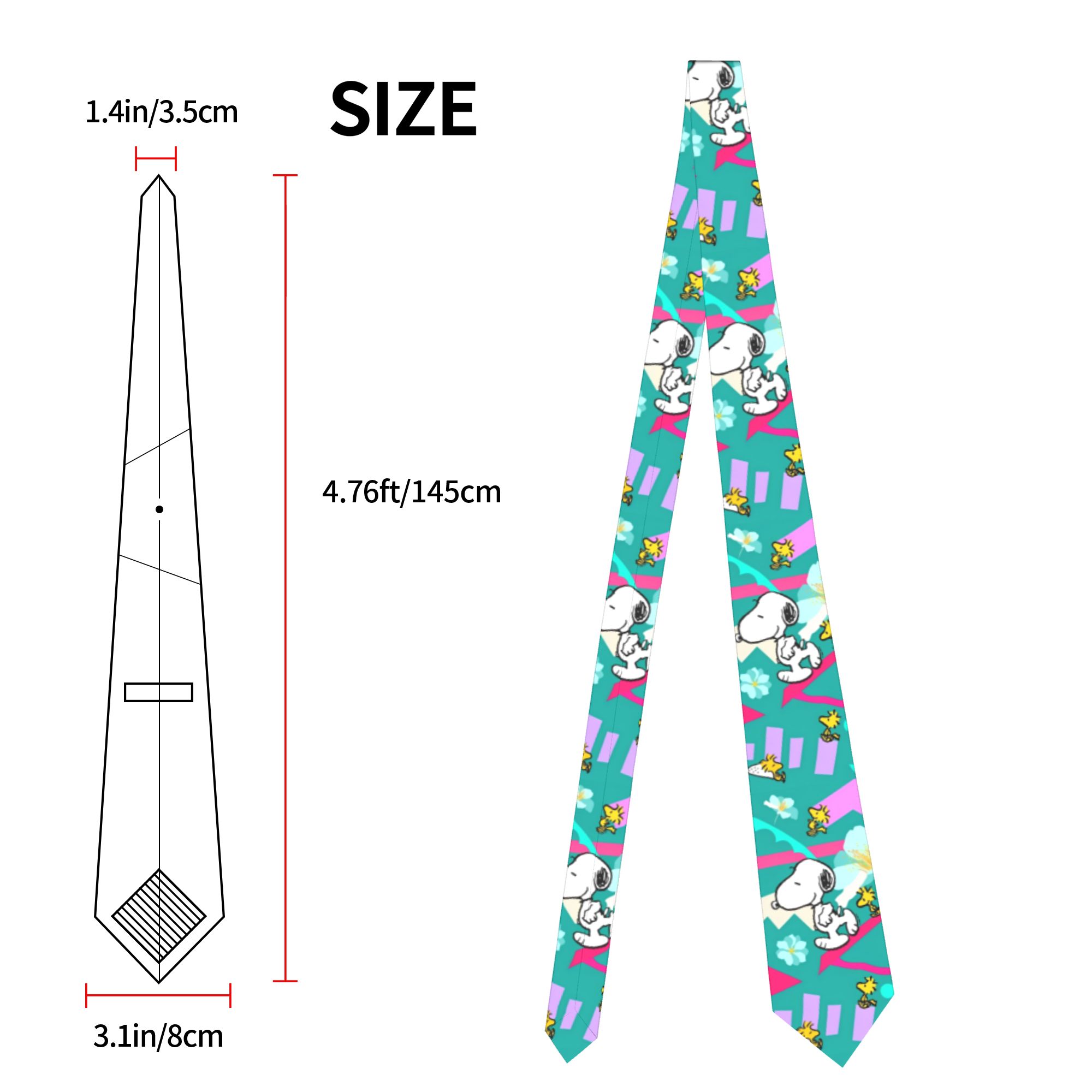 스누피의 장난스러운 앙상블 넥타이 8cm 남성용 넥타이 - Skinny Tie Men 리뷰 및 가격