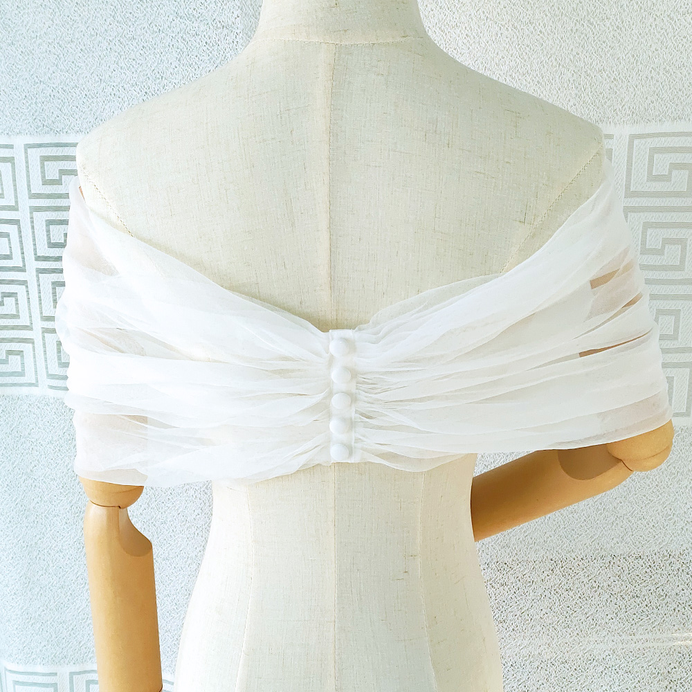 여성 Pleated Tulle Sheer Wrap 웨딩 - Stole Wedding Shawl 리뷰 및 가격