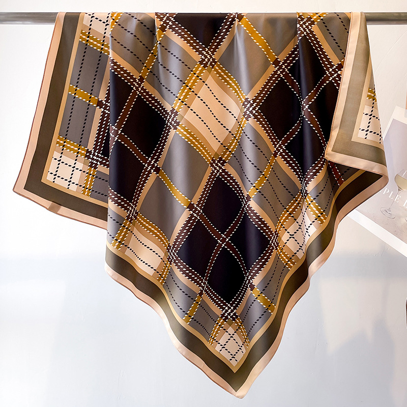 새로운 여름 프린트 트윌 실크 스퀘어 스카프, 작은 럭 - Silk Tie Striped 리뷰 및 가격