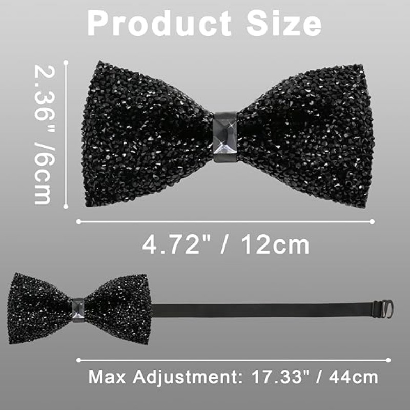 남녀공용 패션 라인스톤 보타이, 조절 가능한 길이의 시 - Bow Tie Pre Tied 리뷰 및 가격