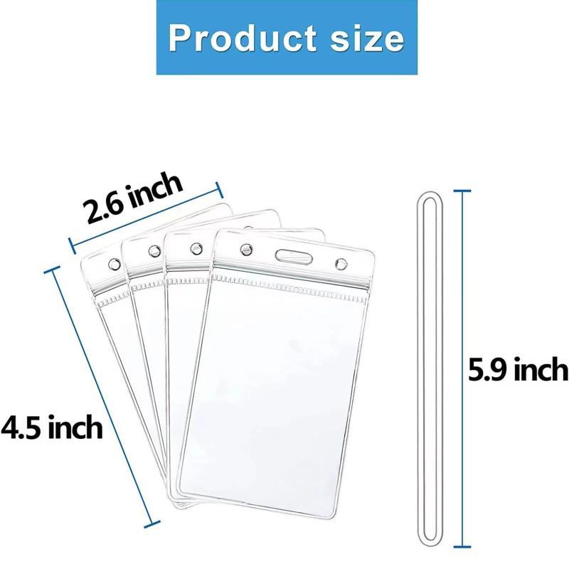 투명 플라스틱 ID 카드 홀더, 표준 카드 크기, 방수 - Lanyard Badge Holder 리뷰 및 가격