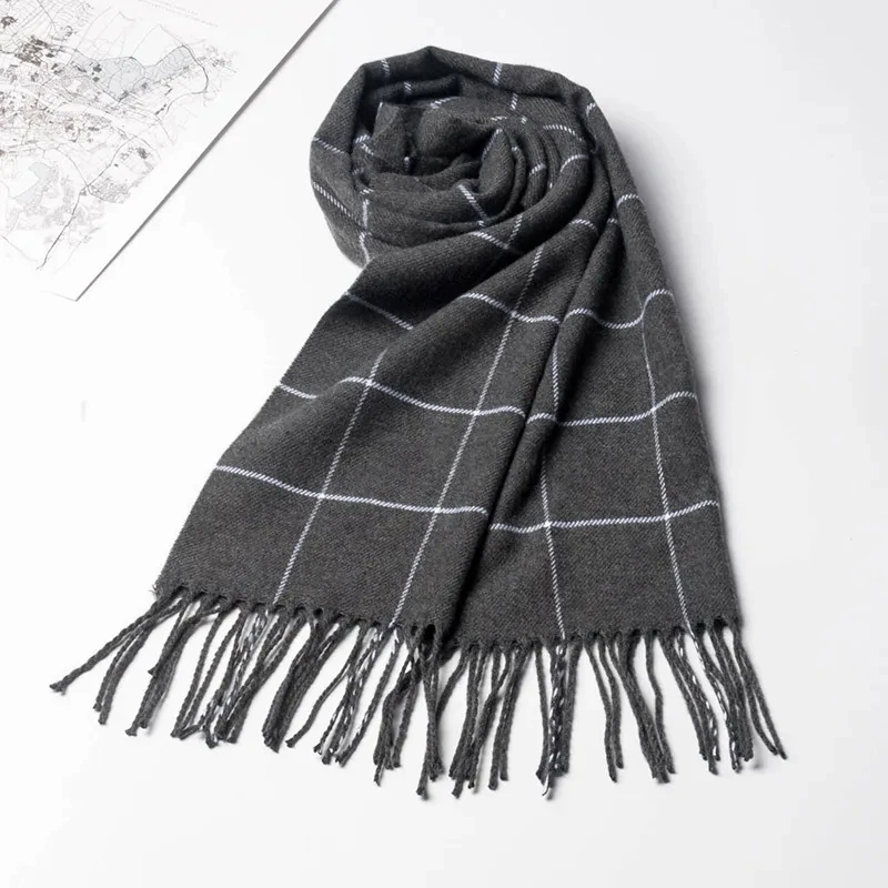 2024 새로운 겨울 남성 스카프 따뜻한 캐시미어 스카 - Muffler Men Wool 리뷰 및 가격