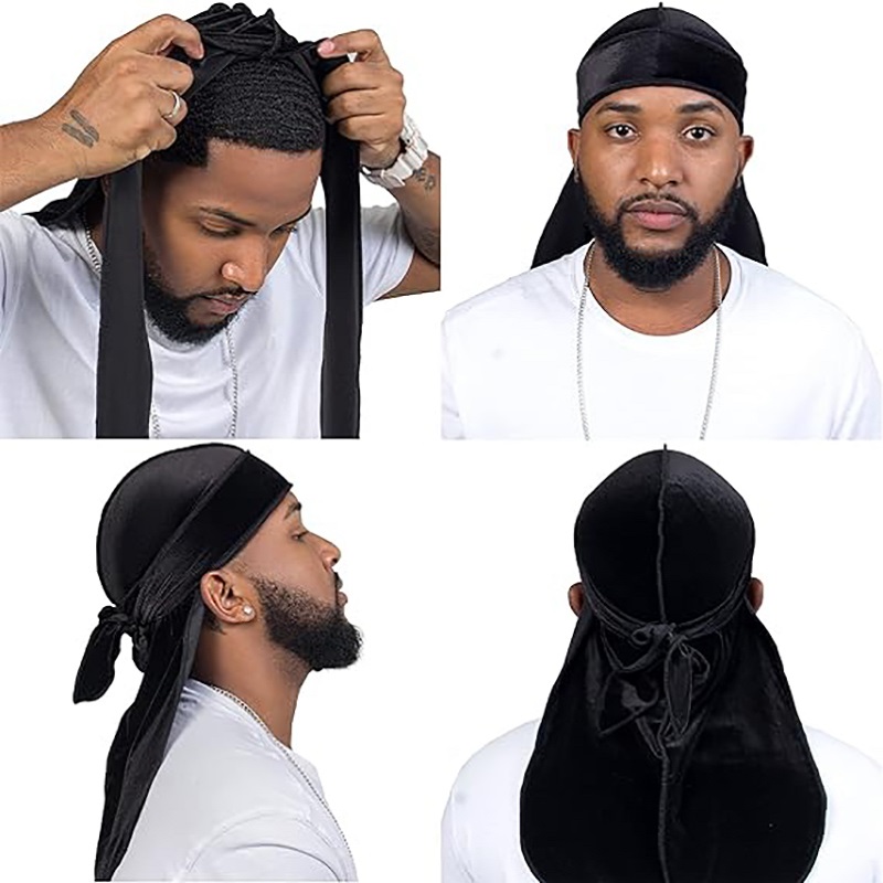 남여 남성 여성 통기성 두건 모자 벨벳 Durag do - Bandana Doo Rag 리뷰 및 가격